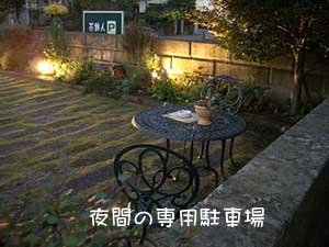 夜駐車場の画像